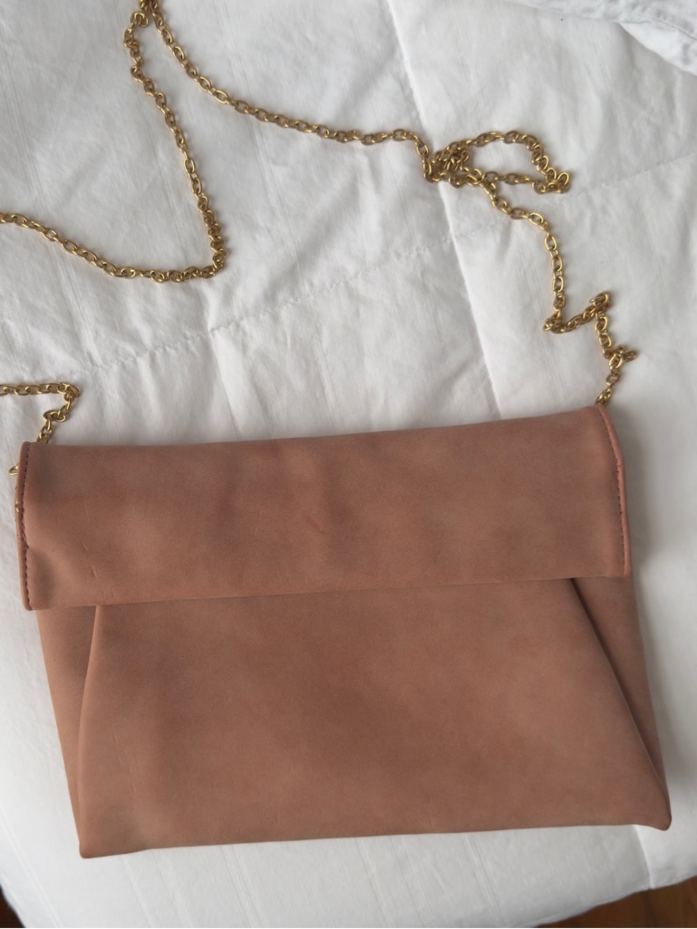 Suede Envelope Clutch or Crossbody Bag